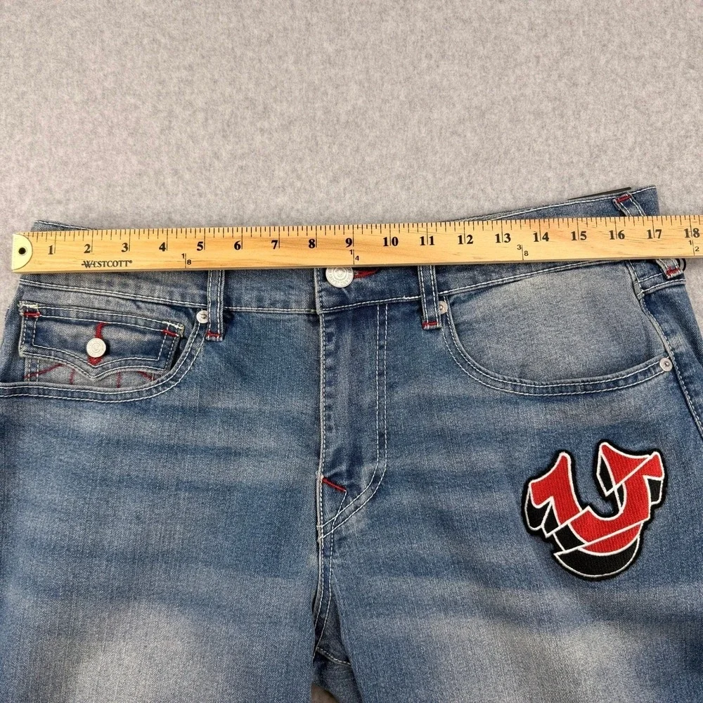 True Religion Billy SN Flap Relaxed Bootcut Jeans Light Autumn Walk Wash 34x33.5